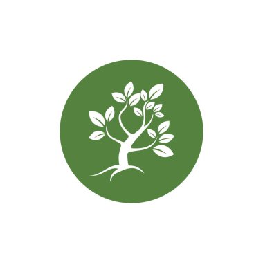 ağaç logo vektör resimleme şablonu