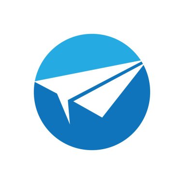 Vektör Kağıt Düzlem logo çizimi tasarımı