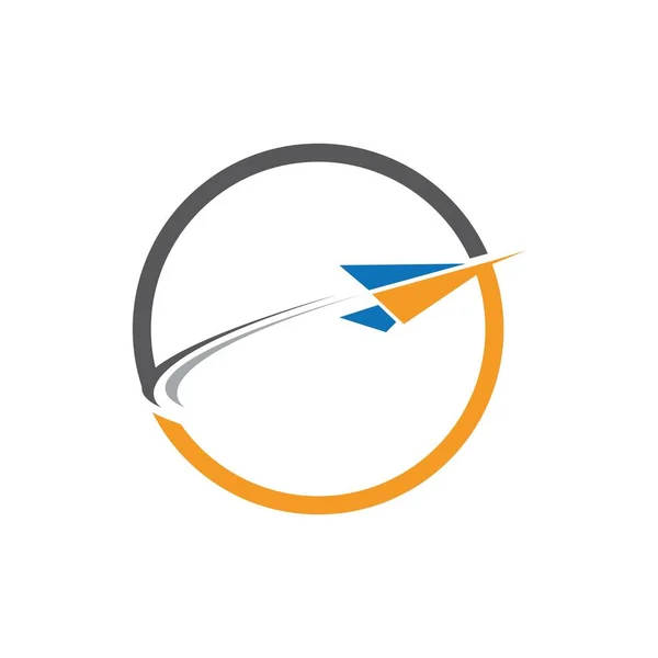 Plantilla Diseño Ilustración Logotipo Avión Papel — Vector de stock