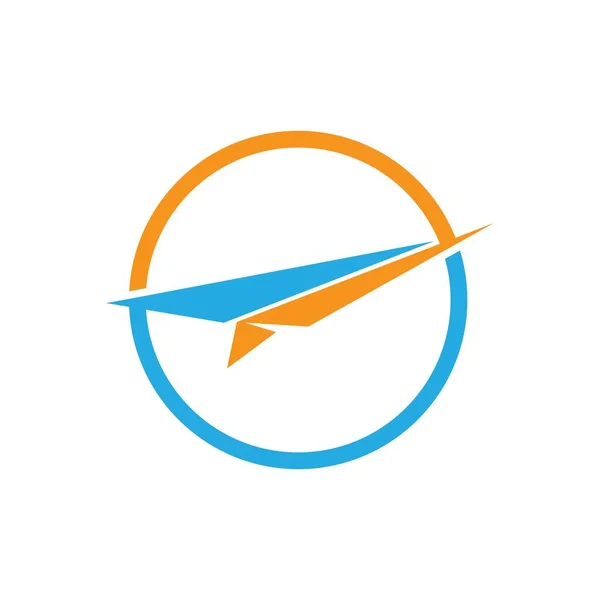Шаблон Дизайна Логотипа Paper Plane — стоковый вектор