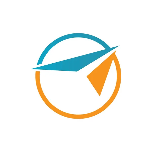 Papier Flugzeug Logo Illustration Design Vorlage — Stockvektor