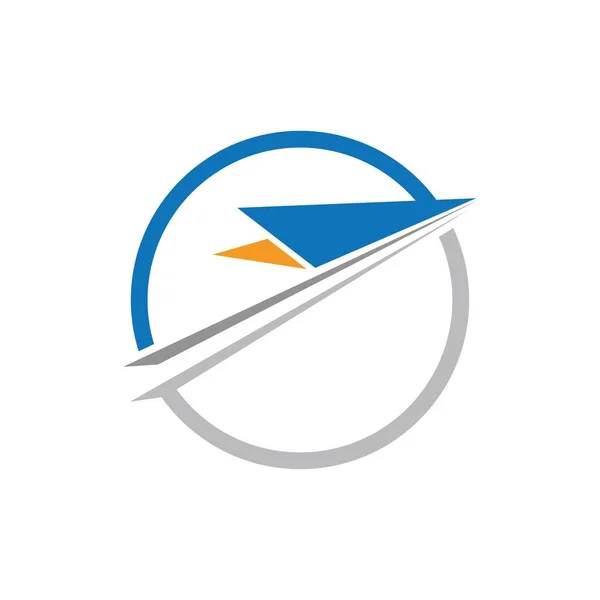 Paper Plane Logo Illustration Design Template — Stock Vector