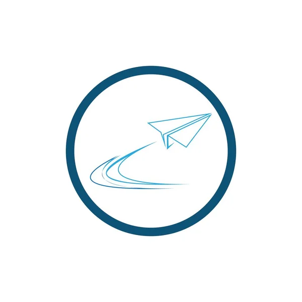 Modello Disegno Illustrazione Logo Paper Plane — Vettoriale Stock