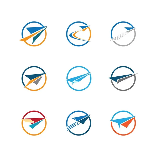Illustration Vectorielle Jeu Plans Papier Logo Design — Image vectorielle