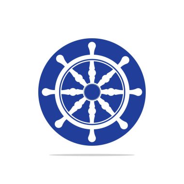 Gemi yönlendirme logo vektör resimleme şablonu tasarımı