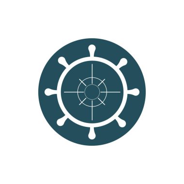 Gemi yönlendirme logo vektör resimleme şablonu tasarımı