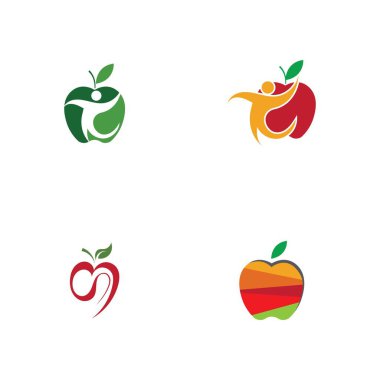 Apple logo çizim şablonu seti