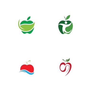 Apple logo çizim şablonu seti