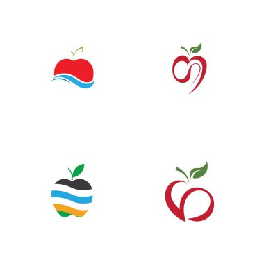 Apple logo çizim şablonu seti