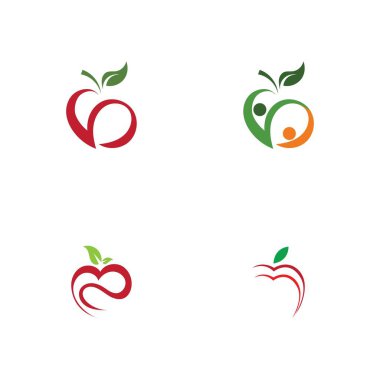 Apple logo çizim şablonu seti