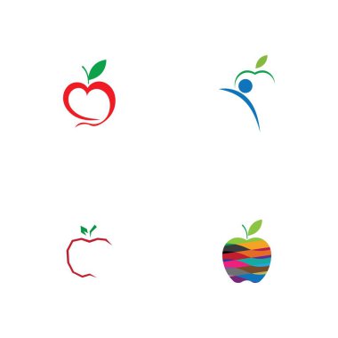 Apple logo çizim şablonu seti