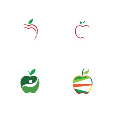Apple logo çizim şablonu seti