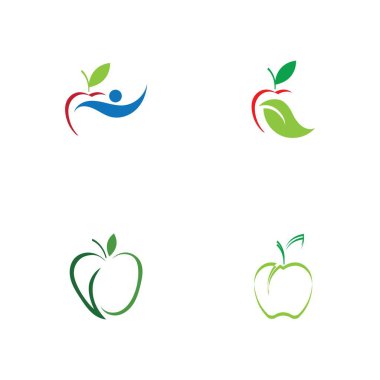 Apple logo çizim şablonu seti