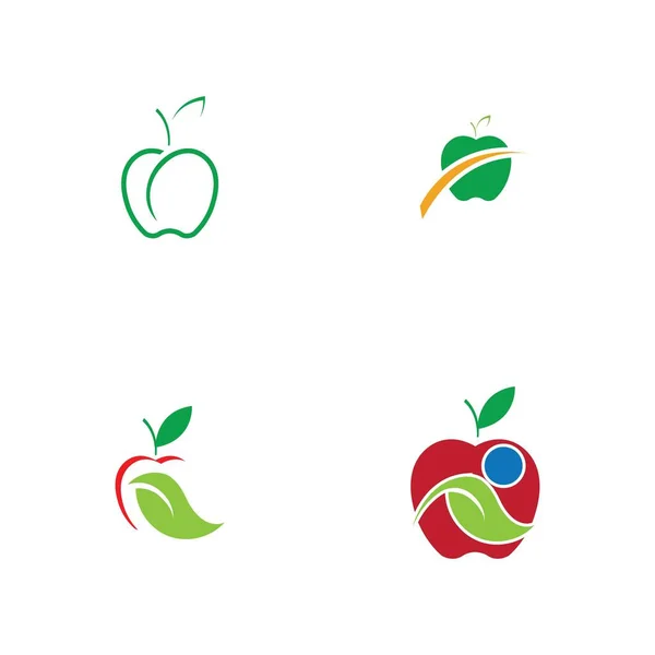 Conjunto Modelo Design Ilustração Logotipo Apple — Vetor de Stock