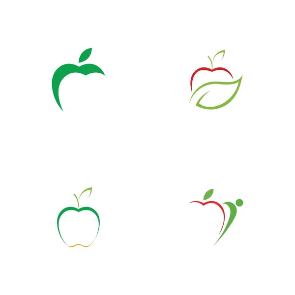 Conjunto Modelo Design Ilustração Logotipo Apple —  Vetores de Stock