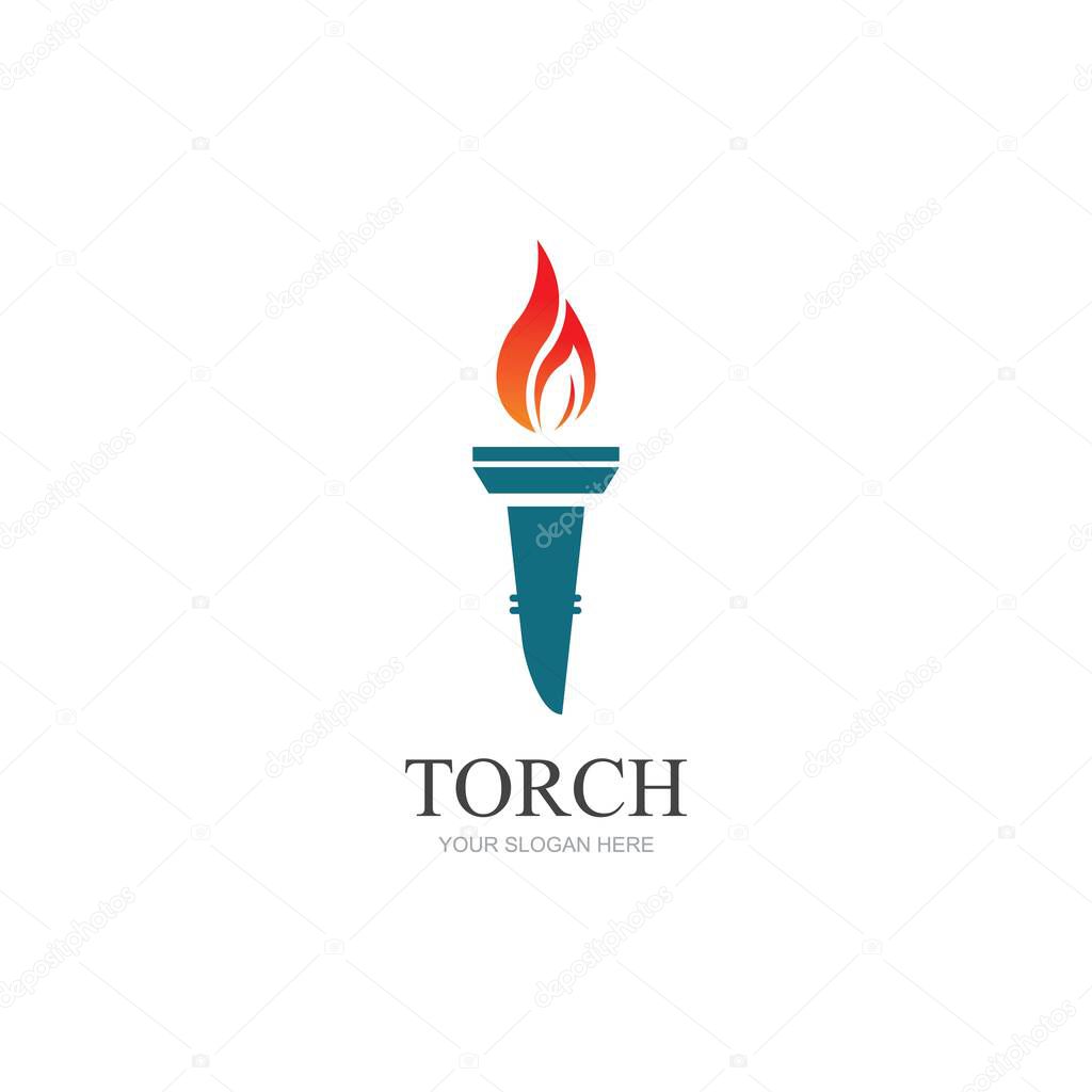 Torch Logo Template vector symbol illustration design