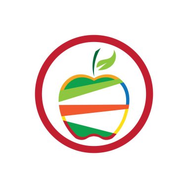 Apple vektör illüstrasyon logo şablonu