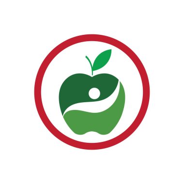 Apple vektör illüstrasyon logo şablonu