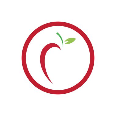 Apple vektör illüstrasyon logo şablonu