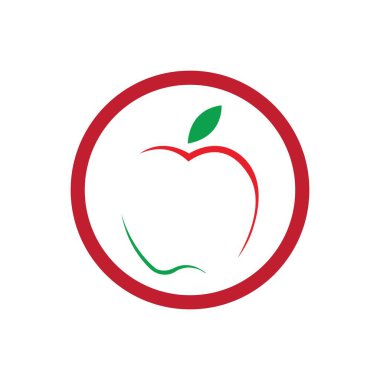 Apple vektör illüstrasyon logo şablonu