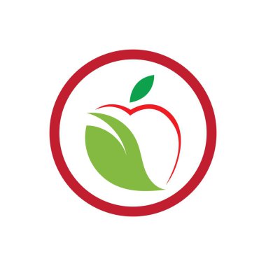 Apple vektör illüstrasyon logo şablonu