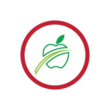Apple vektör illüstrasyon logo şablonu
