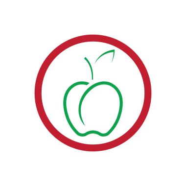 Apple vektör illüstrasyon logo şablonu