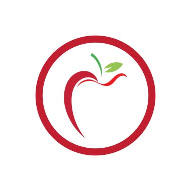 Apple vektör illüstrasyon logo şablonu