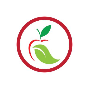 Apple vektör illüstrasyon logo şablonu