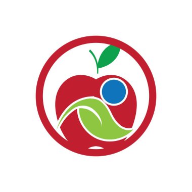 Apple vektör illüstrasyon logo şablonu