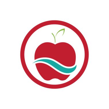Apple vektör illüstrasyon logo şablonu