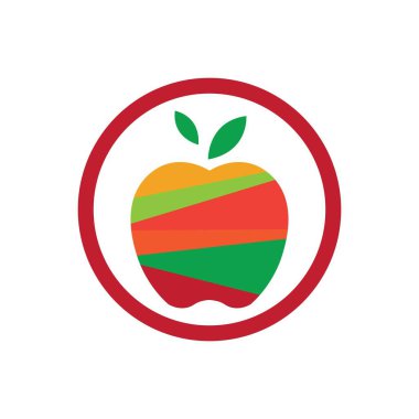 Apple vektör illüstrasyon logo şablonu