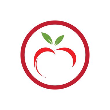 Apple vektör illüstrasyon logo şablonu