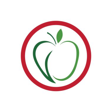 Apple vektör illüstrasyon logo şablonu