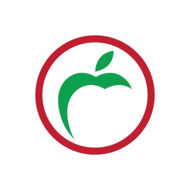 Apple vektör illüstrasyon logo şablonu