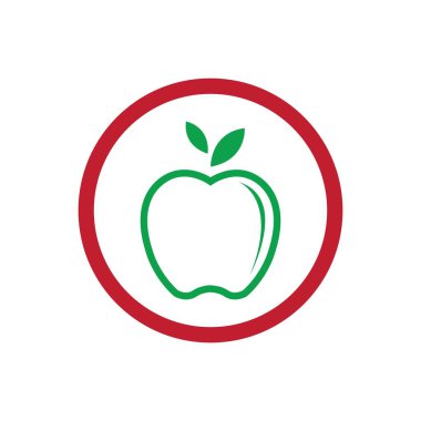 Apple vektör illüstrasyon logo şablonu