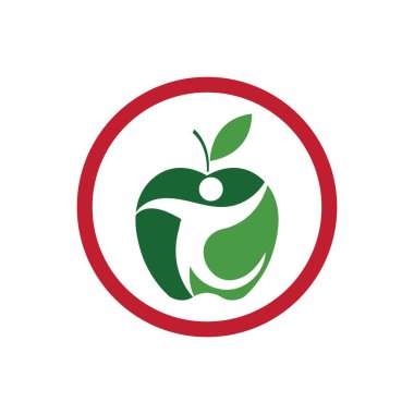 Apple vektör illüstrasyon logo şablonu
