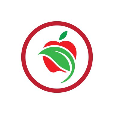 Apple vektör illüstrasyon logo şablonu