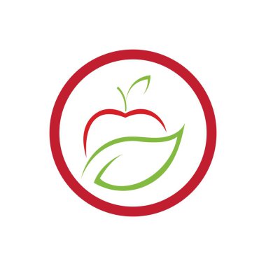 Apple vektör illüstrasyon logo şablonu