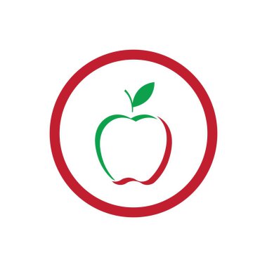 Apple vektör illüstrasyon logo şablonu