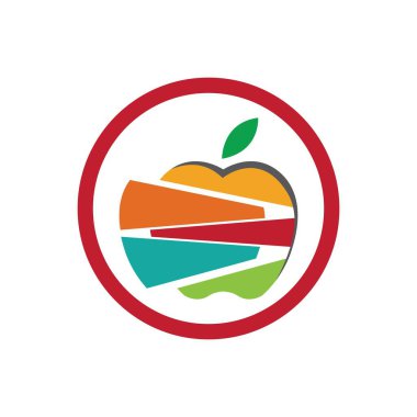 Apple vektör illüstrasyon logo şablonu
