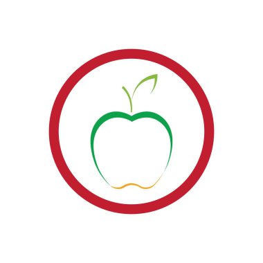 Apple vektör illüstrasyon logo şablonu