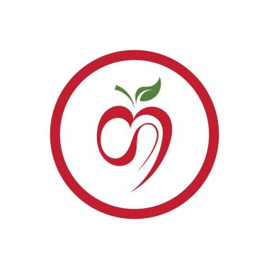 Apple vektör illüstrasyon logo şablonu