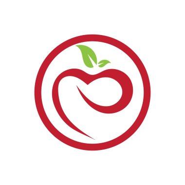 Apple vektör illüstrasyon logo şablonu