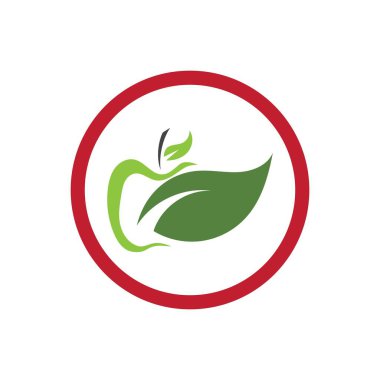 Apple vektör illüstrasyon logo şablonu