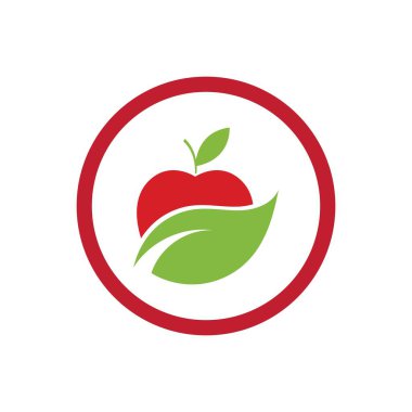 Apple vektör illüstrasyon logo şablonu