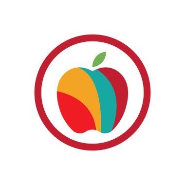 Apple vektör illüstrasyon logo şablonu