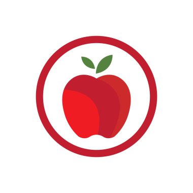 Apple vektör illüstrasyon logo şablonu