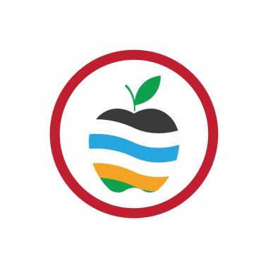 Apple vektör illüstrasyon logo şablonu