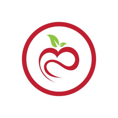 Apple vektör illüstrasyon logo şablonu
